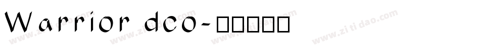 Warrior dco字体转换